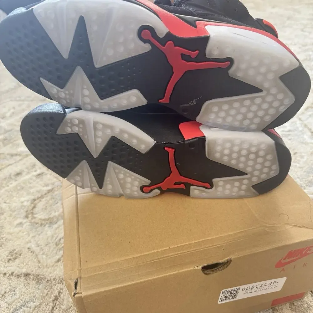 Nike Air Jordan 6 Retro Infrared Salesman Mens Sz 10 CT8529-001 Only Worn Twice